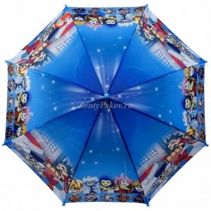 Голубой зонт с Бейблэйд, Umbrellas, полуавтомат, арт.160-2